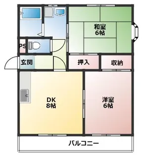 サンパレス田中【205号室】の間取り