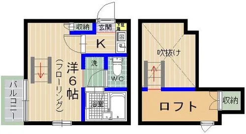 ラフィーネ香住ヶ丘ⅡA棟【201号室】の間取り