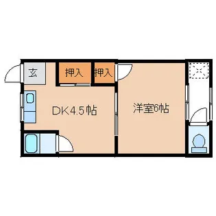 京都府長岡京市開田1丁目【マンション】の間取り
