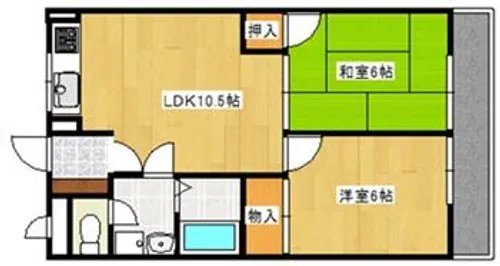 兵庫県尼崎市武庫町1丁目【マンション】の間取り