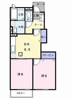 セレーノやしろA【102号室】の間取り