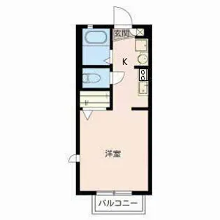 シャルマン シャンブル【102号室】の間取り