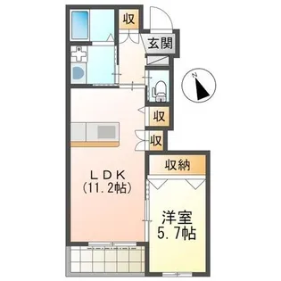 福岡県京都郡苅田町大字雨窪【アパート】の間取り