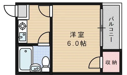 なにわマンション【4A号室】の間取り