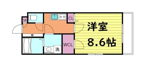 シャルマン緑橋【2階】の間取り