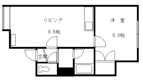 1LDKの間取り画像