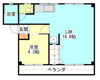 杭ノ瀬アパート【102号室】の間取り