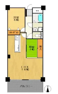 福岡県福岡市中央区大名2丁目【マンション】の間取り