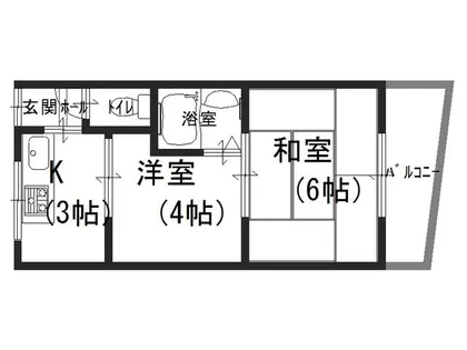 大阪府大阪市西成区千本中2丁目【アパート】の間取り
