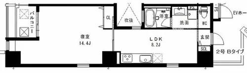 シエロ南堀江【5階】の間取り
