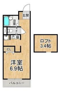 学園カレッジハイツ【6階】の間取り