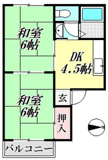 レークハイツ【206号室】の間取り
