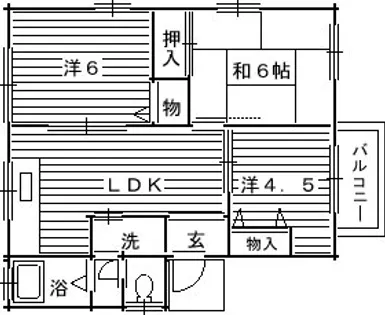 サンフル狭山【103号室】の間取り