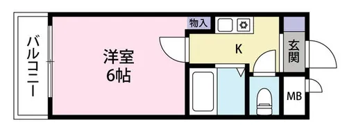 1Kの間取り画像