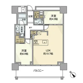ベイシティタワーズ神戸WEST【7階】の間取り