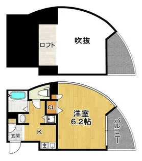 エステムコート新大阪Ⅲステーションプラザ【504号室】の間取り
