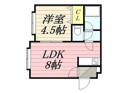 八番館【0101号室】の間取り