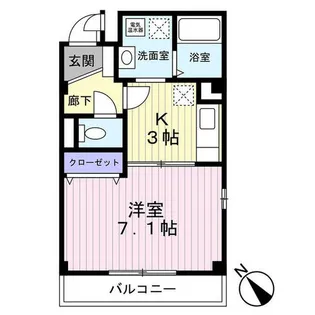 メゾンドゥショコラ千舟【2階】の間取り