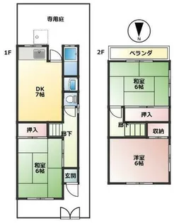 兵庫県尼崎市東園田町3丁目【一戸建】の間取り