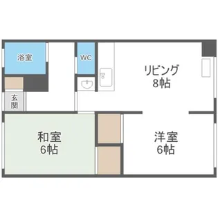 丸増豊平ロイヤルハイツ【305号室】の間取り