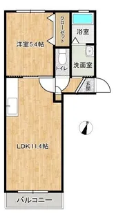 アプリコットガーデン【203号室】の間取り
