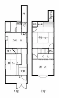 大阪府岸和田市加守町4丁目【一戸建】の間取り