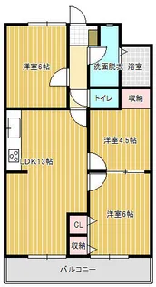 中原スカイマンション【9階】の間取り