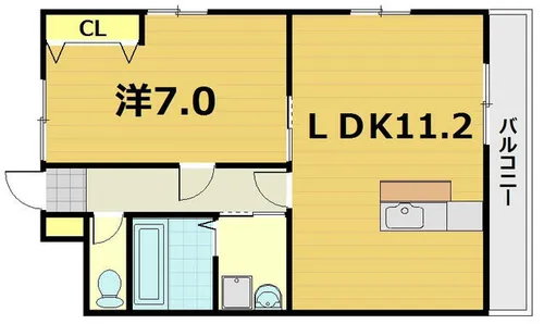 京都府京都市伏見区深草仙石屋敷町【マンション】の間取り