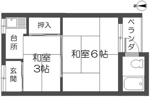 あじさいコーポ【2階】の間取り