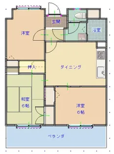 福岡県北九州市小倉南区湯川5丁目【マンション】の間取り