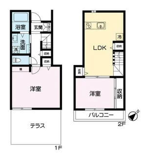 Manus大川【C号室】の間取り
