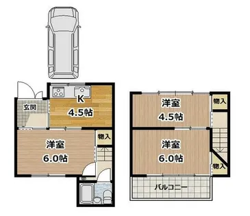 京都府京都市伏見区向島津田町【一戸建】の間取り
