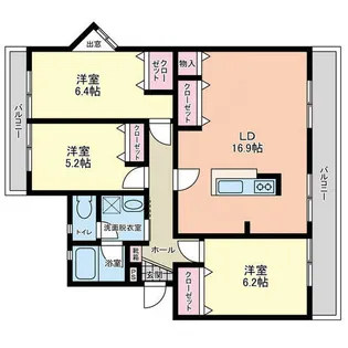 福岡県福岡市南区井尻4丁目【マンション】の間取り