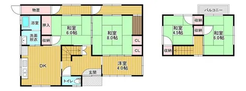 福岡県北九州市八幡東区荒手2丁目【一戸建】の間取り
