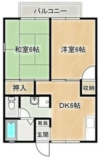 セジュール対中【2階】の間取り