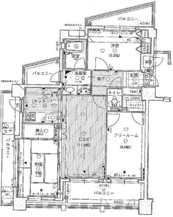 ワコーレガーデンヒルズ会下山【1階】の間取り