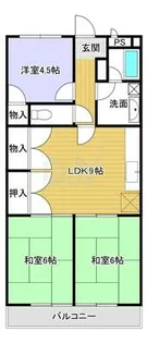 デラシオン御室【3階】の間取り