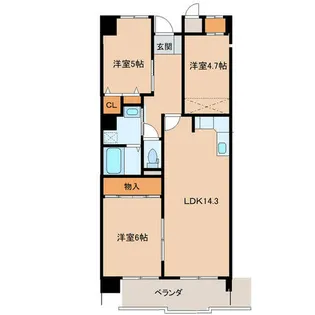 リヴィエール別所【204号室】の間取り