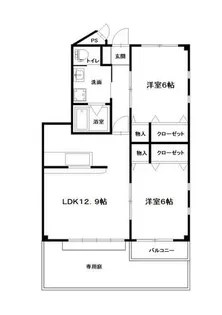 ハイステージ12【B102号室】の間取り