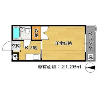 京都府宇治市五ケ庄新開【マンション】の間取り
