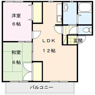 福岡県北九州市小倉南区湯川4丁目【アパート】の間取り