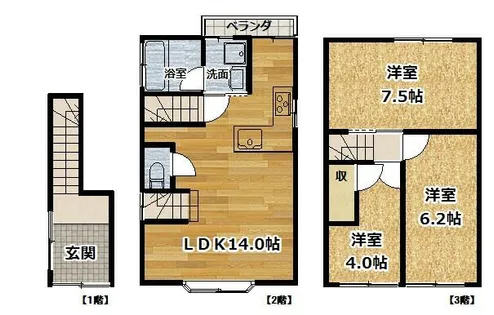 京都府京都市山科区椥辻池尻町【一戸建】の間取り