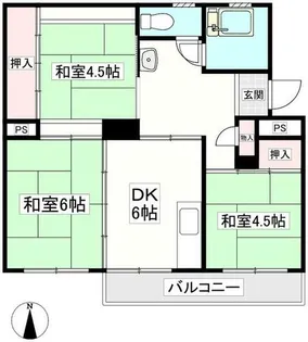 瀬高アパート【302号室】の間取り