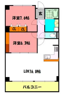 兵庫県明石市西明石南町2丁目【マンション】の間取り