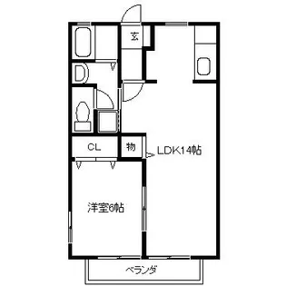 愛知県名古屋市守山区喜多山南【アパート】の間取り