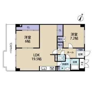 ラポルテ西館【10階】の間取り