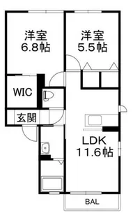 福岡県豊前市大字沓川【アパート】の間取り