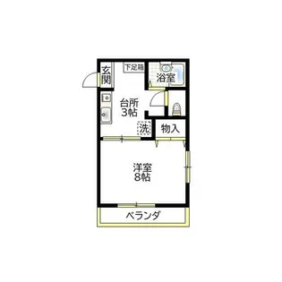 ハイツ鷹ケ峰【1階】の間取り