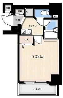 エスリード四天王寺夕陽丘第2【6階】の間取り