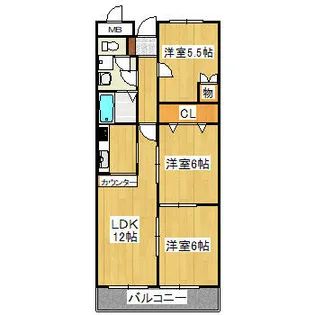 兵庫県宝塚市小林5丁目【マンション】の間取り